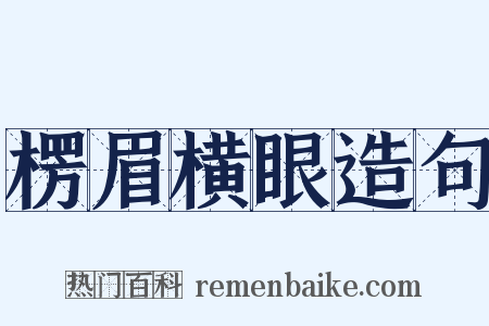 楞眉横眼造句是什么意思的图片